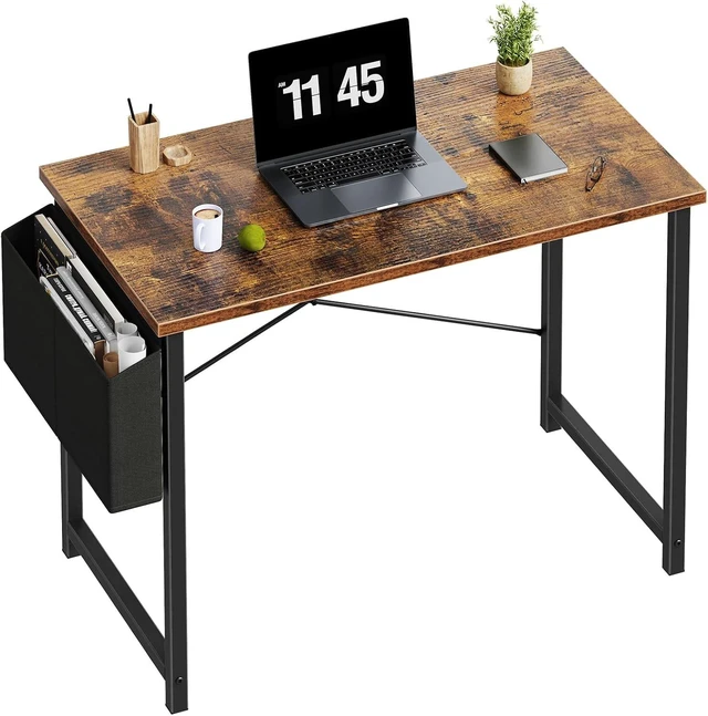Main image of 40" Small Computer Desk Home Office Desk, Gaming Desks, Brown