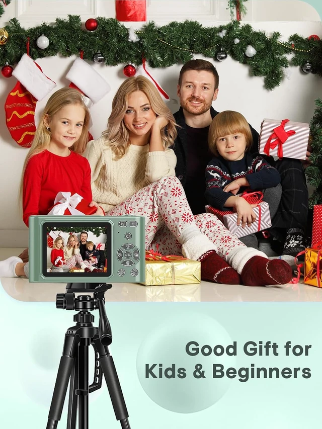 Alt view image 6 of 6 - Digital Camera - 1080P Vlog Camera for Teens with 64GB TF Card, 44MP Compact, 16X Zoom Anti-Shake Small Cameras Christmas Birthday Gifts for Boys Girls