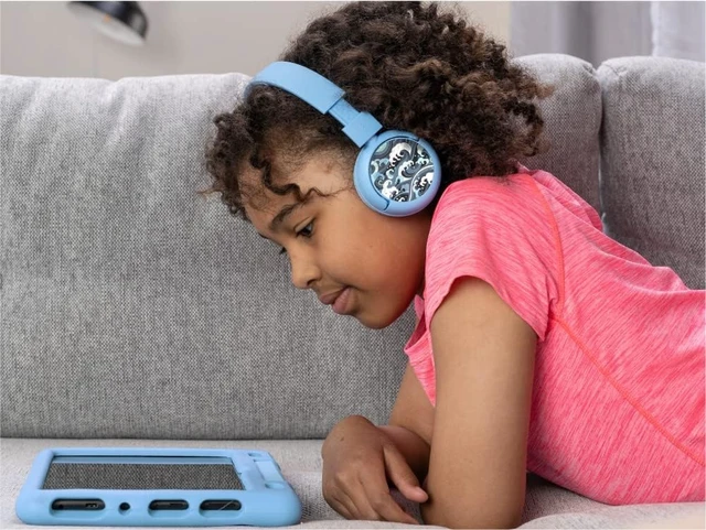 Alt view image 3 of 7 - Made for Amazon Bluetooth Kids Headphones with Boom Microphone