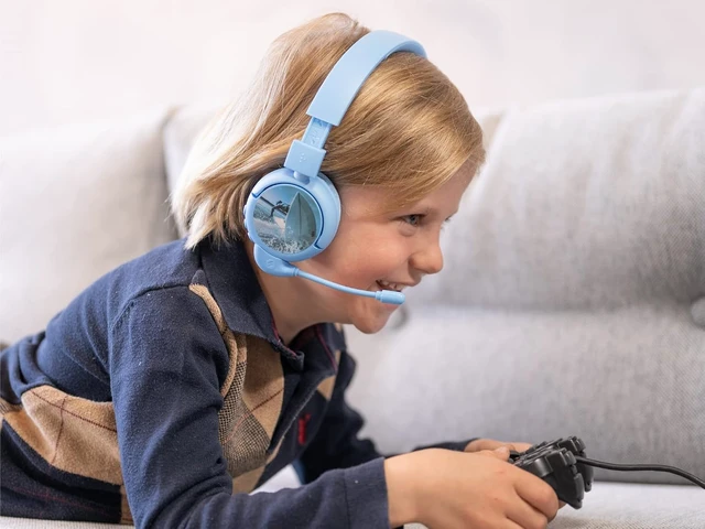 Alt view image 5 of 7 - Made for Amazon Bluetooth Kids Headphones with Boom Microphone
