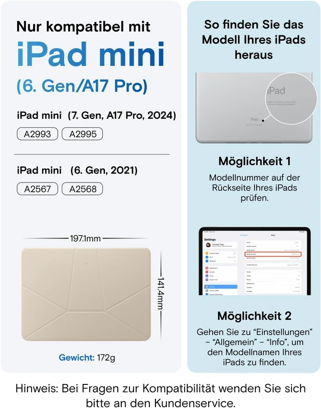 Alt view image 2 of 7 - Dynamic Folio Tablet Stand for iPad mini 7th A17 Pro/ 6th A15