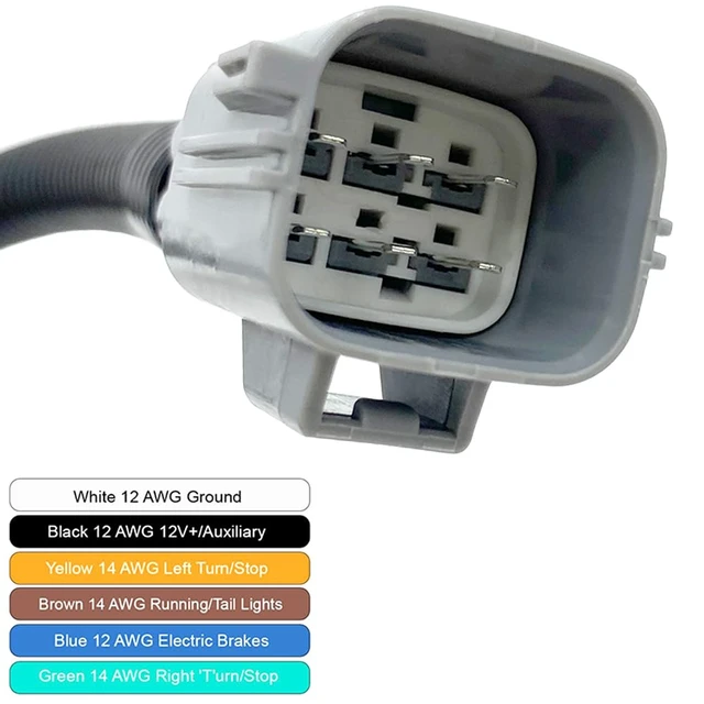 Alt view image 6 of 7 - CK4T-13B576-KE Trailer Tow Rear Bumper Wiring Connector Harness Kit for Ford 2015-2019 Transit 150 250 350, Replaces CK4Z-13A576-B, 9U5Z-14489-MAA