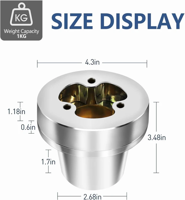 Alt view image 2 of 6 - Steering Wheel Adapter 3-Hole Truck Steering Wheel Adapter for Freightliner 1989-2006 Models