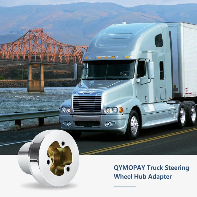 Alt view image 6 of 6 - Steering Wheel Adapter 3-Hole Truck Steering Wheel Adapter for Freightliner 1989-2006 Models