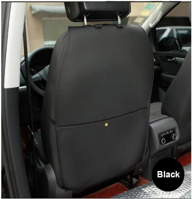 Alt view image 4 of 6 - HCMAX 2 Pack Kick Mat Car Seat Back Protector Waterproof Easy to Clean Multifunctional Organizer Storage Bag Travel Accessory PU Leather Black