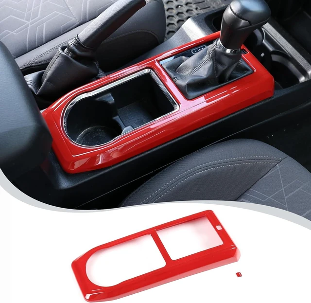 Main image of Center Console Gear Panle Frame Cover Trim Compatible with Toyota Tacoma 2016-2023,Car Gears Shift Panle Cup Holder Protective Trim Frame Car Accessories(red)