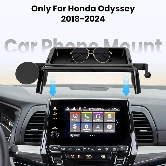 Alt view image 2 of 7 - Magnetic Car Phone Holder W/Center Console Organizer-Compatible with Honda Odyssey 2018-2024 Accessories Screen Fixed Clip,360°Rotation Phones mount Stand Compatible with MagSafe,(Not Fit 5 inch )