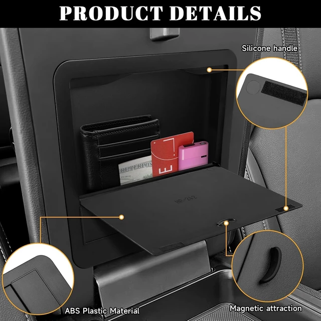 Alt view image 5 of 7 - 4PCS Center Console Organizer Compatible with Honda 2023-2025 2026 Pilot & 2026 Passport Accessories Armrest Divider Hidden Storage Box Organizer Divider Compartment Tray