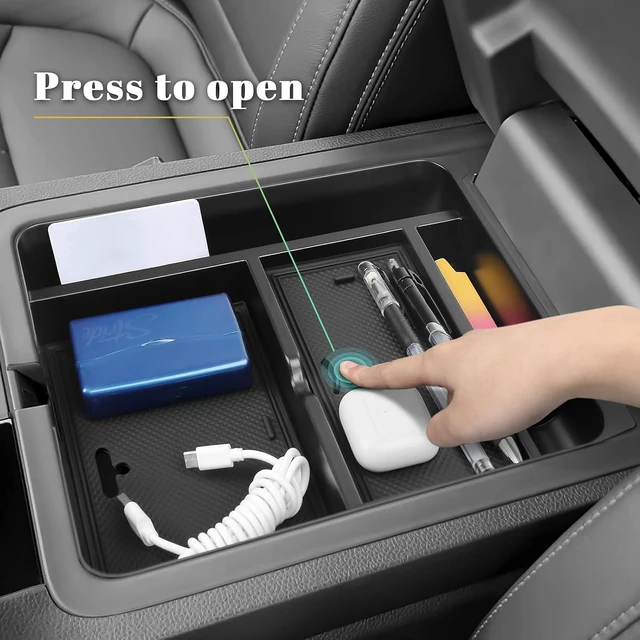 Alt view image 6 of 7 - 4PCS Center Console Organizer Compatible with Honda 2023-2025 2026 Pilot & 2026 Passport Accessories Armrest Divider Hidden Storage Box Organizer Divider Compartment Tray