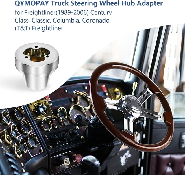 Alt view image 5 of 6 - Steering Wheel Adapter 3-Hole Truck Steering Wheel Adapter for Freightliner 1989-2006 Models