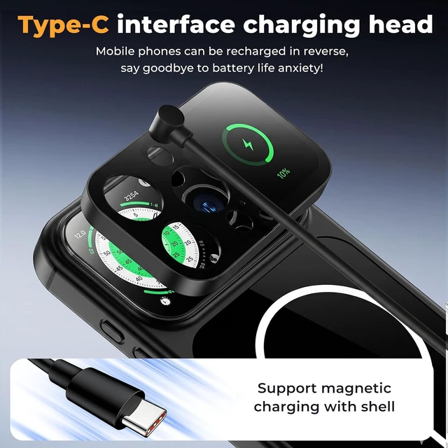 Alt view image 2 of 6 - Phone Case for iPhone 16 Pro Max, Smart Display, for MagSafe, Clear Back