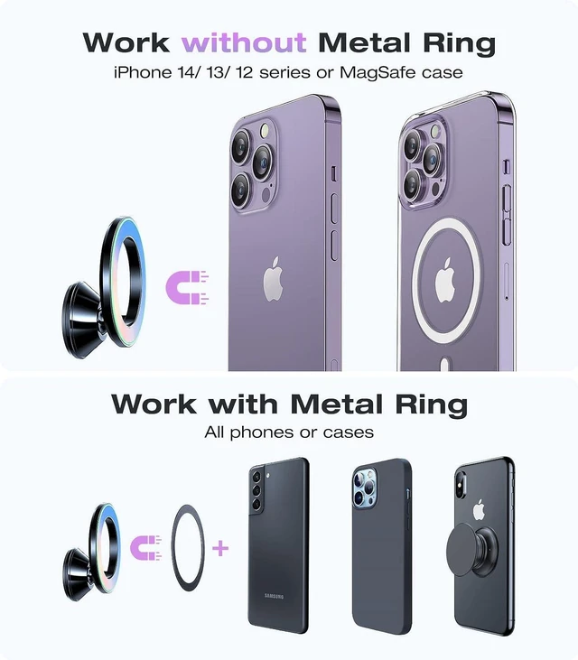 Alt view image 5 of 7 - Ultra Mini for MagSafe Car Mount Magnetic Phone Holder for Dash