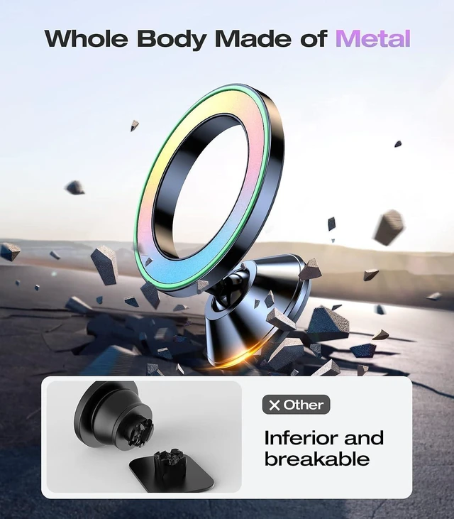 Alt view image 6 of 7 - Ultra Mini for MagSafe Car Mount Magnetic Phone Holder for Dash