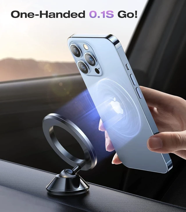 Alt view image 7 of 7 - Ultra Mini for MagSafe Car Mount Magnetic Phone Holder for Dash