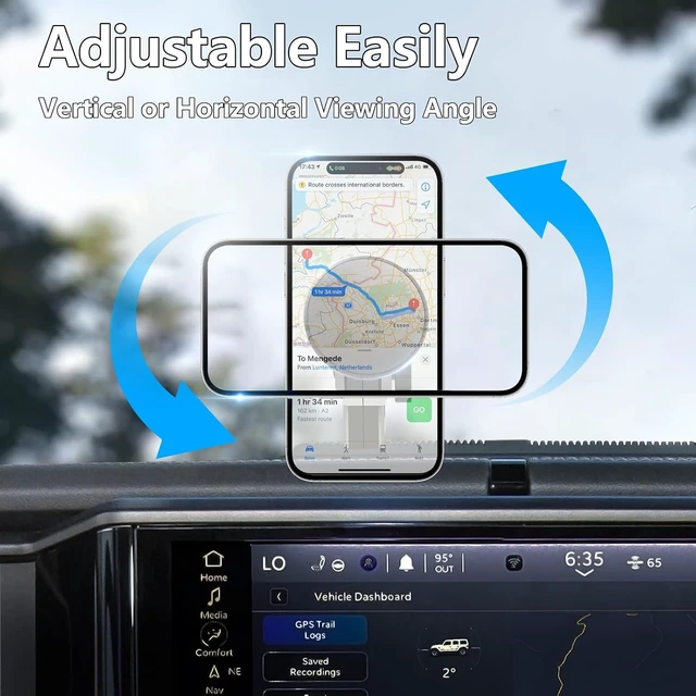 Alt view image 3 of 6 - Magsafe Phone Mount for 2024-2026 Jeep Wrangler JL JLU Gladiator JT 4XE
