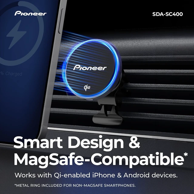 Alt view image 3 of 7 - Qi2 MagSafe Wireless Car Charger and Phone Mount