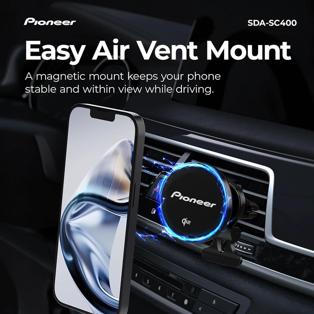 Alt view image 5 of 7 - Qi2 MagSafe Wireless Car Charger and Phone Mount