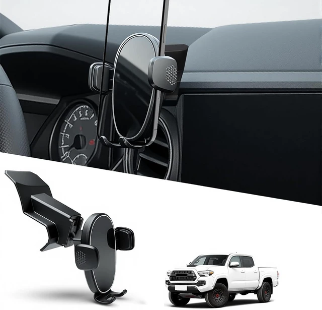 Main image of Phone Mount for Toyota Tacoma (2016-2023, 3rd Gen), 360° Adjustable Dashboard Phone Holder, Hands Free Car Smartphone Mount for iPhone, Google & Android, 2020 2021 Toyota Tacoma Interior Accessories