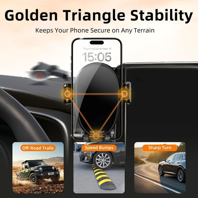 Alt view image 4 of 7 - Phone Mount for Toyota Corolla (2019-2026, 8" Screen ONLY) / Corolla Hatchback (19-26) / Corolla Cross (2022-2026), Adjustable Dashboard Car Mount, Mobile Holder, 360° & Hands Free, with Storage Box