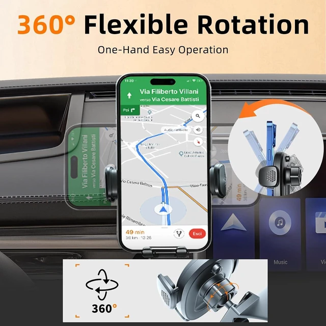 Alt view image 5 of 7 - Phone Mount for Toyota Corolla (2019-2026, 8" Screen ONLY) / Corolla Hatchback (19-26) / Corolla Cross (2022-2026), Adjustable Dashboard Car Mount, Mobile Holder, 360° & Hands Free, with Storage Box