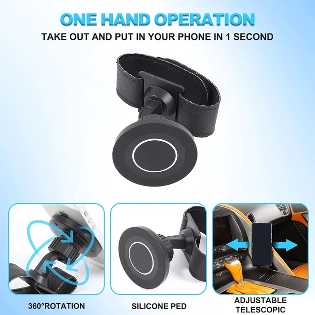 Alt view image 6 of 7 - Car Phone Holder for Corvette C7 2014-2019 Magnetic Aluminum Centre Console Handle Fixed Mobile Phone Mount Holder for Car Fit for iPhone Android and Universally Smartphones