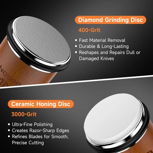 Alt view image 3 of 6 - Rolling Knife Sharpener with Diamond & Ceramic Disc, Classic Kit