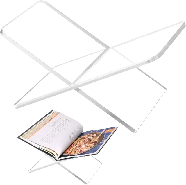 Main image of Acrylic Book Stand 11 x 7 x 6 in Large Open Book Display Stand