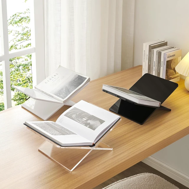 Alt view image 3 of 6 - Acrylic Book Stand 11 x 7 x 6 in Large Open Book Display Stand
