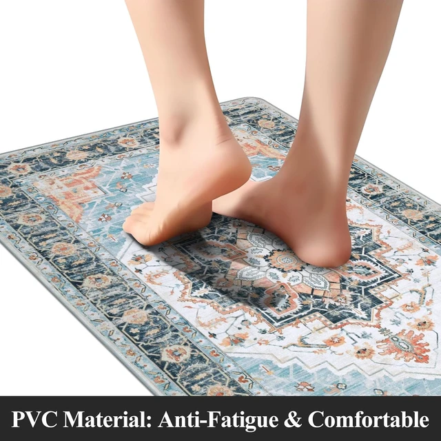 Alt view image 3 of 7 - Cushioned Kitchen Rug Sets 3 Piece Anti Fatigue Kitchen Mats for Floor Non Slip Waterproof Kitchen Rugs and Mats Comfort Standing Mat Runner for Home Office,Sink,Laundry
