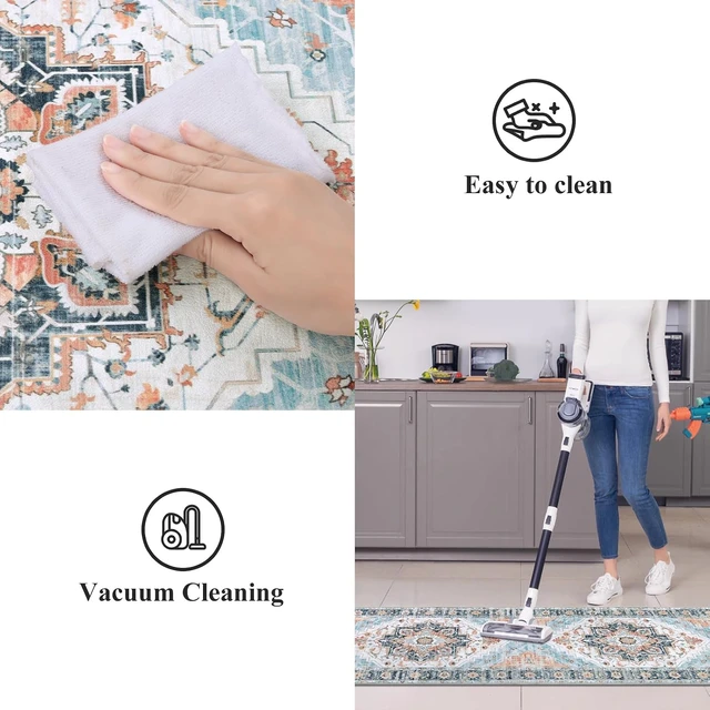 Alt view image 5 of 7 - Cushioned Kitchen Rug Sets 3 Piece Anti Fatigue Kitchen Mats for Floor Non Slip Waterproof Kitchen Rugs and Mats Comfort Standing Mat Runner for Home Office,Sink,Laundry
