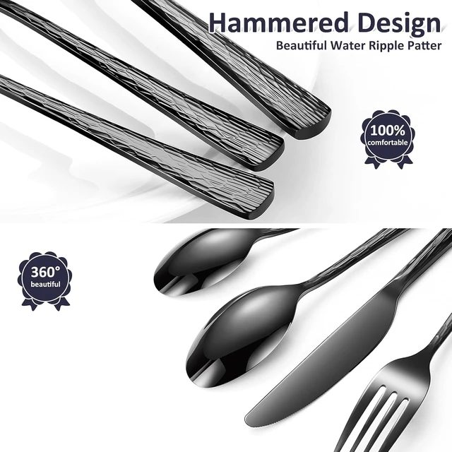 Alt view image 3 of 7 - Silverware Set, 30-Piece Heavy-Duty Cutlery Set, 18/10 Stainless Steel Flatware Set for 6,Mirror-Polished Knife Spoons and Forks Set, Dishwasher Safe Utensil Sets,Perfect for House Warming Gifts