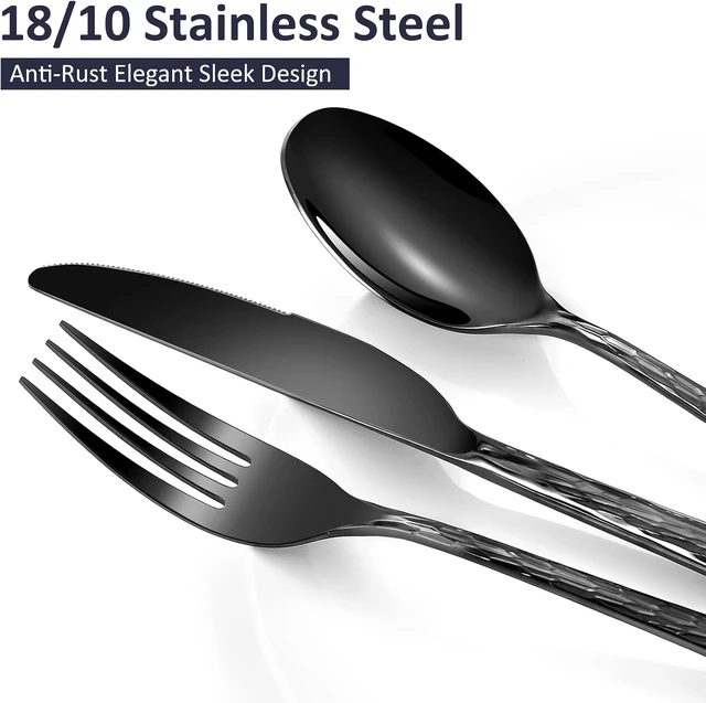 Alt view image 4 of 7 - Silverware Set, 30-Piece Heavy-Duty Cutlery Set, 18/10 Stainless Steel Flatware Set for 6,Mirror-Polished Knife Spoons and Forks Set, Dishwasher Safe Utensil Sets,Perfect for House Warming Gifts