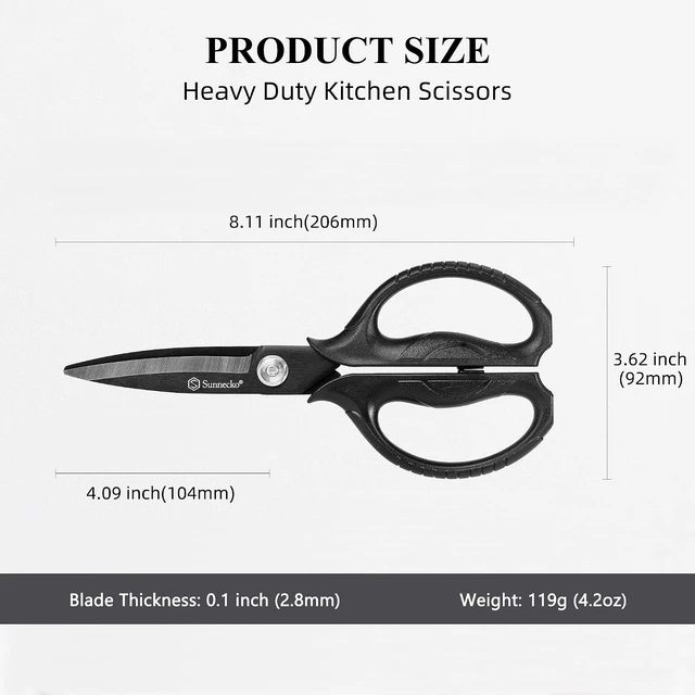 Alt view image 3 of 7 - Kitchen Scissors All Purpose Heavy Duty Scissors Titanium Coated, Kitchen Shears for Food, Micro Serrated with Detachable Blades