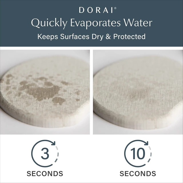 Alt view image 2 of 7 - Home Stone Coasters Set - Diatomaceous Earth Water-Absorbing Drink Coaster for Coffee Table, Kitchen or Bar, Modern Stone Appearance
