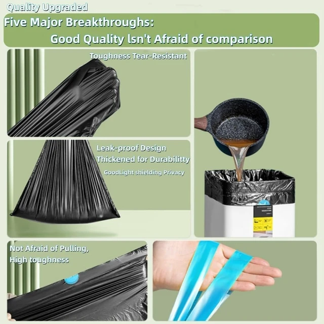 Alt view image 4 of 7 - 15-18 Gallon Trash Bags Drawstring,1.2 Mil,Ultra Large Trash Can Liners, Heavy Duty Strong, for Home Kitchen Office Lawn Commercial.(120 Count)
