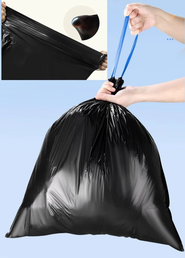 Alt view image 6 of 7 - 15-18 Gallon Trash Bags Drawstring,1.2 Mil,Ultra Large Trash Can Liners, Heavy Duty Strong, for Home Kitchen Office Lawn Commercial.(120 Count)