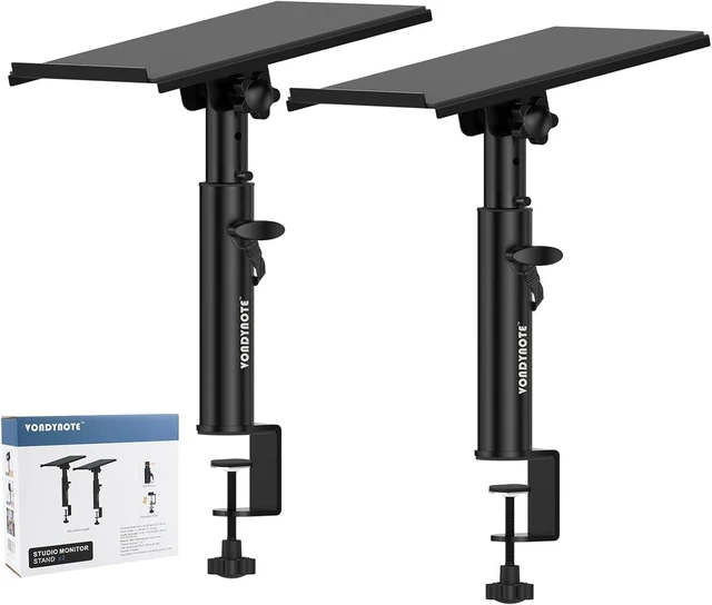 Main image of Pair of Studio Monitor Stands Desk Clamp Speaker Stands 12°Tilt