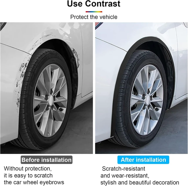 Alt view image 3 of 7 - 20Ft Car Wheel Arch Trim, Fender Flares Arches Wing Expander Car Wheel Eyebrow Anti-Collision Strip for Pickup SUV Car Fender Flare Edge Trim (5.5CM)