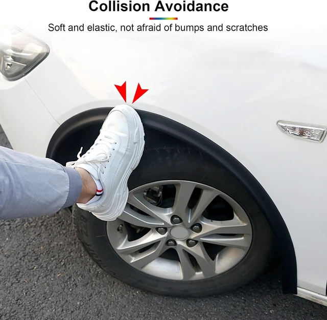 Alt view image 6 of 7 - 20Ft Car Wheel Arch Trim, Fender Flares Arches Wing Expander Car Wheel Eyebrow Anti-Collision Strip for Pickup SUV Car Fender Flare Edge Trim (5.5CM)