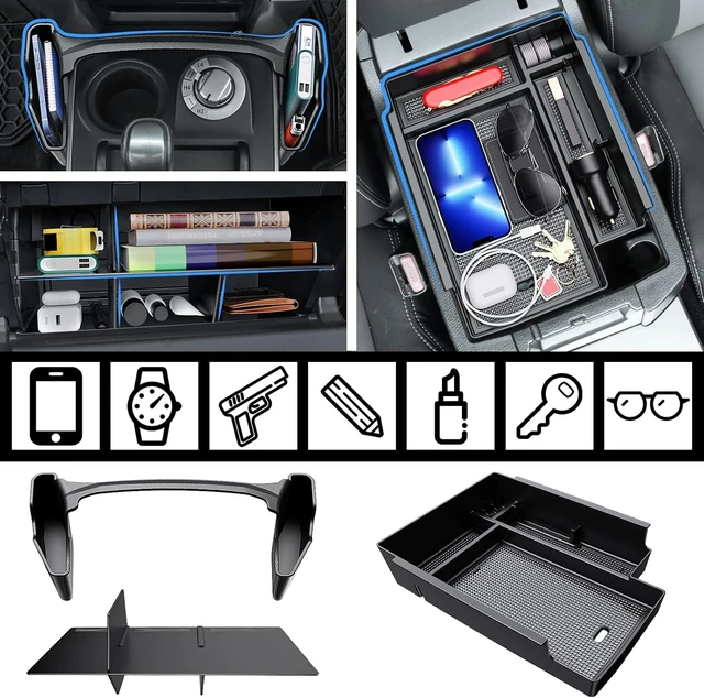 Alt view image 2 of 7 - 3PCS Center Console Organizer for Toyota 4Runner 2010-2024