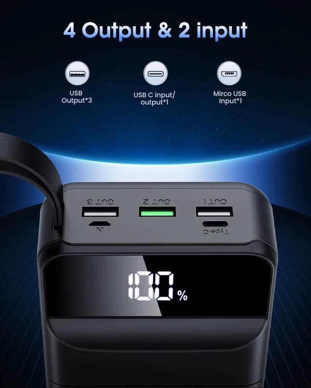 Alt view image 4 of 7 - Portable Charger 60000mAh Power Bank 22.5W Fast Charging USB C Battery Pack