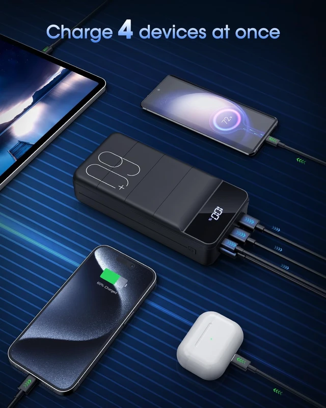 Alt view image 6 of 7 - Portable Charger 60000mAh Power Bank 22.5W Fast Charging USB C Battery Pack