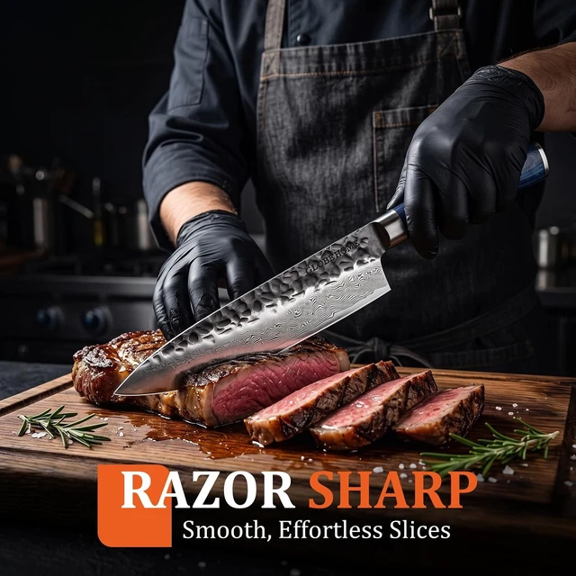 Alt view image 2 of 7 - 8" Japanese Damascus Chef Knife High Carbon Stainless Steel, 67 Layers