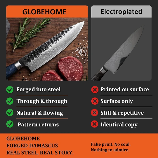 Alt view image 3 of 7 - 8" Japanese Damascus Chef Knife High Carbon Stainless Steel, 67 Layers