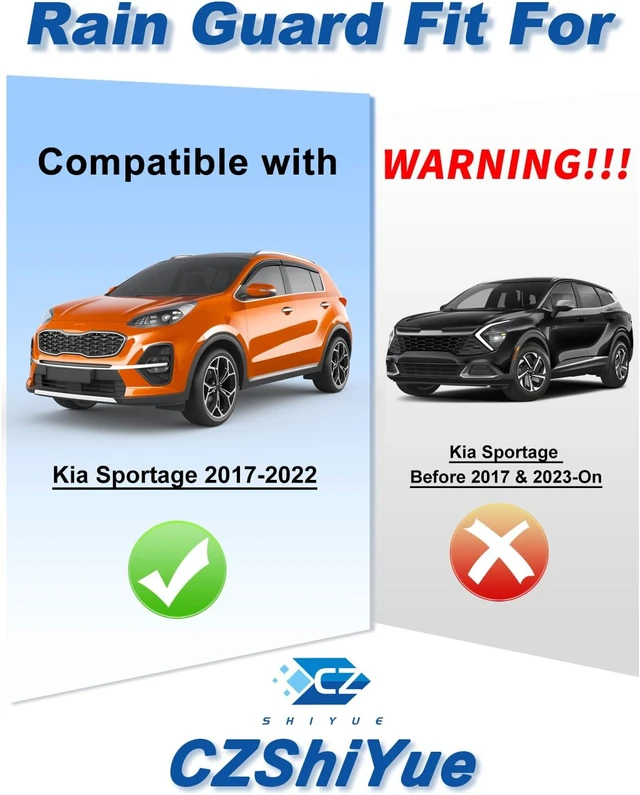 Alt view image 5 of 7 - Out-Channel Window Visors Rain Guards for Kia Sportage 2017-2022