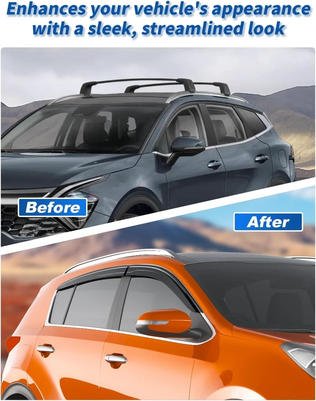 Alt view image 7 of 7 - Out-Channel Window Visors Rain Guards for Kia Sportage 2017-2022