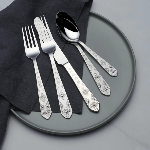 Alt view image 6 of 6 - Everyday Pueblo 20-Piece Stainless Steel Flatware Set, Service for 4