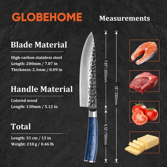 Alt view image 4 of 7 - 8" Japanese Damascus Chef Knife High Carbon Stainless Steel, 67 Layers
