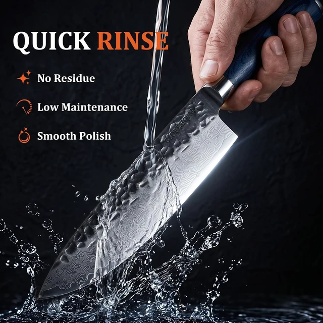 Alt view image 7 of 7 - 8" Japanese Damascus Chef Knife High Carbon Stainless Steel, 67 Layers