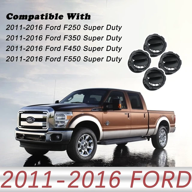 Alt view image 2 of 6 - Dashboard AC Heater Air Duct Vent Louvre (4 Pcs) Compatible with 2011-2016 Ford F250 F350 F450 F550 Super Duty Interior Accessories Replaces BC3Z-19893-AA